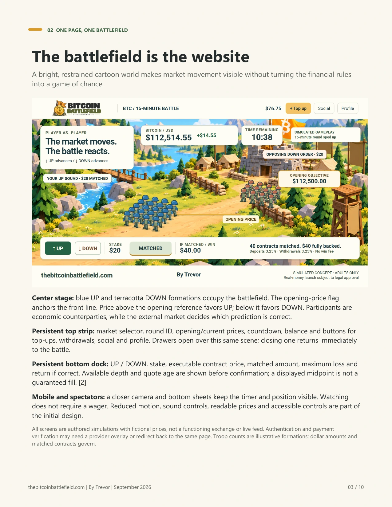 Investor paper page 3: The battlefield is the website. Full page text follows.